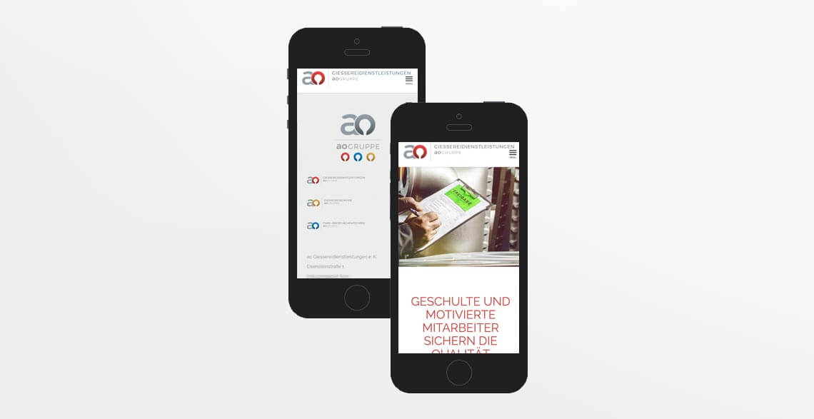 ao Gruppe Webseite Mobil
