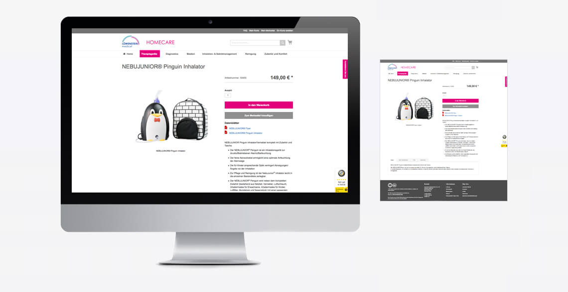 Magento Online-Shop Produktdetail