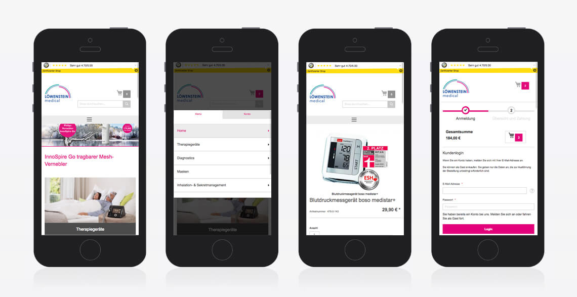 Magento Online-Shop Mobile-Ansicht Magento Online-Shop Mobile-Ansicht