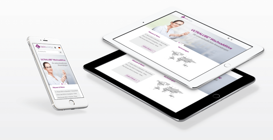 Responsive Webdesign, keim additec surface